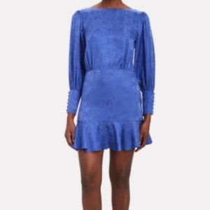 Intermix Nicola Cheetah Jacquard Silk Dress